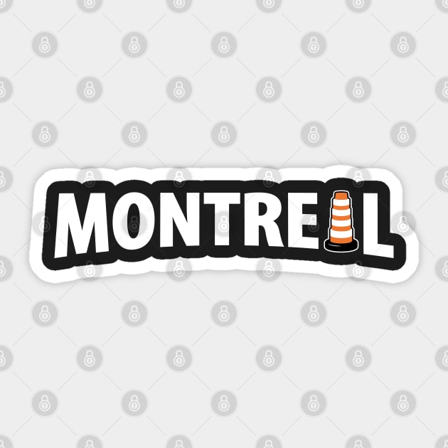 Montreal Traffic Cone Sticker by Wasabi Snake